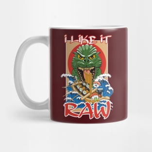 I like it raw - Sushi Lover Quote Mug